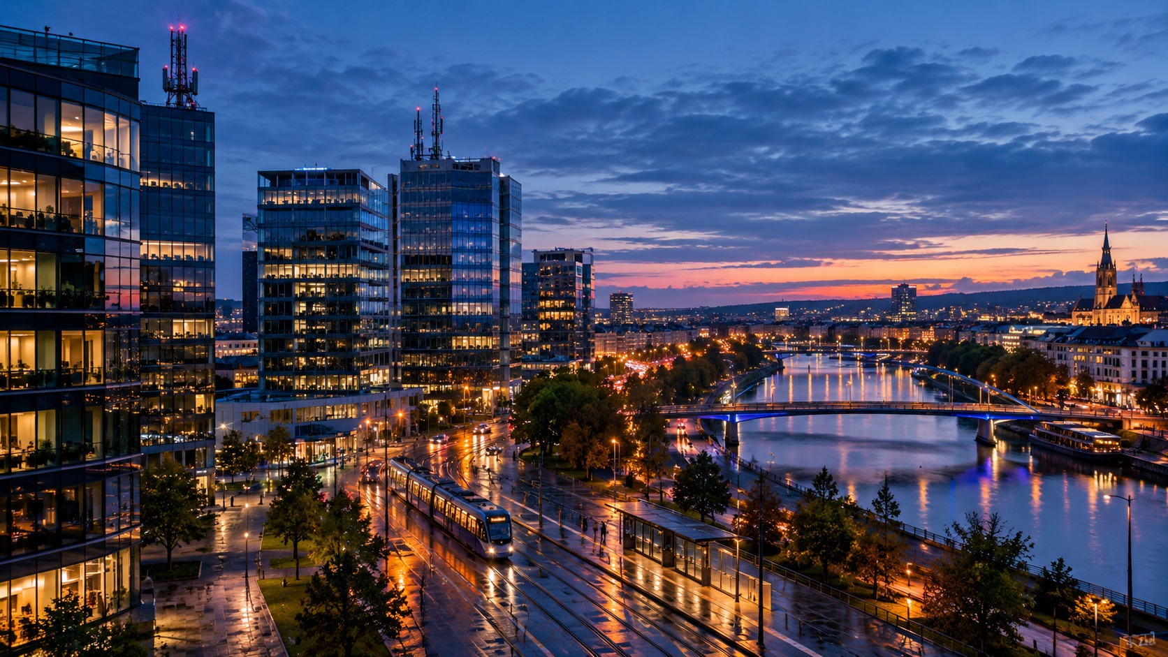 Vilnius at dusk